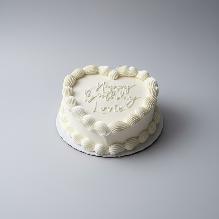 Single Layer Heart Cake